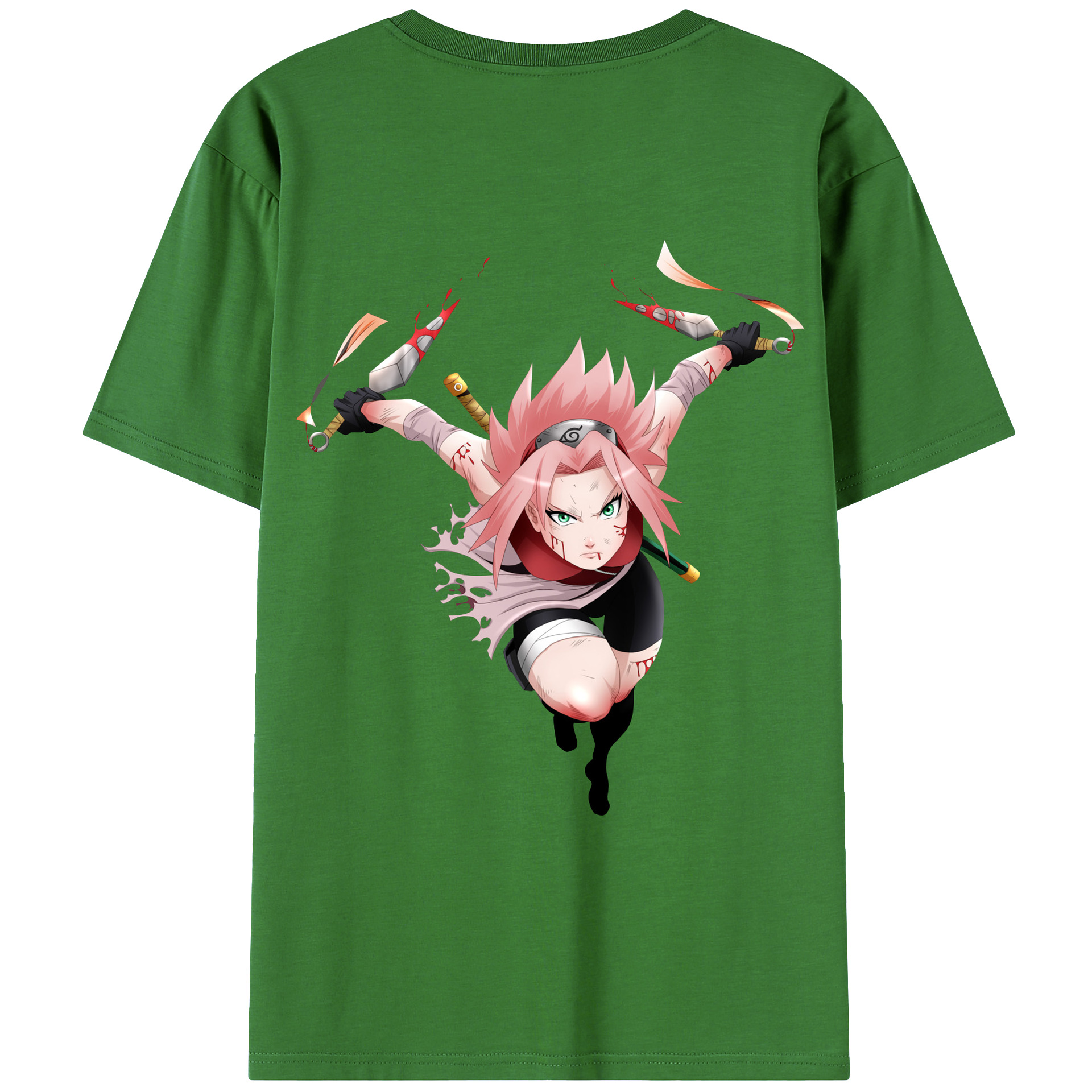 （画像用） NARUTO -ナルト- 春野サクラ Haruno Sakura レディース半袖Tシャツ(バックプリント)